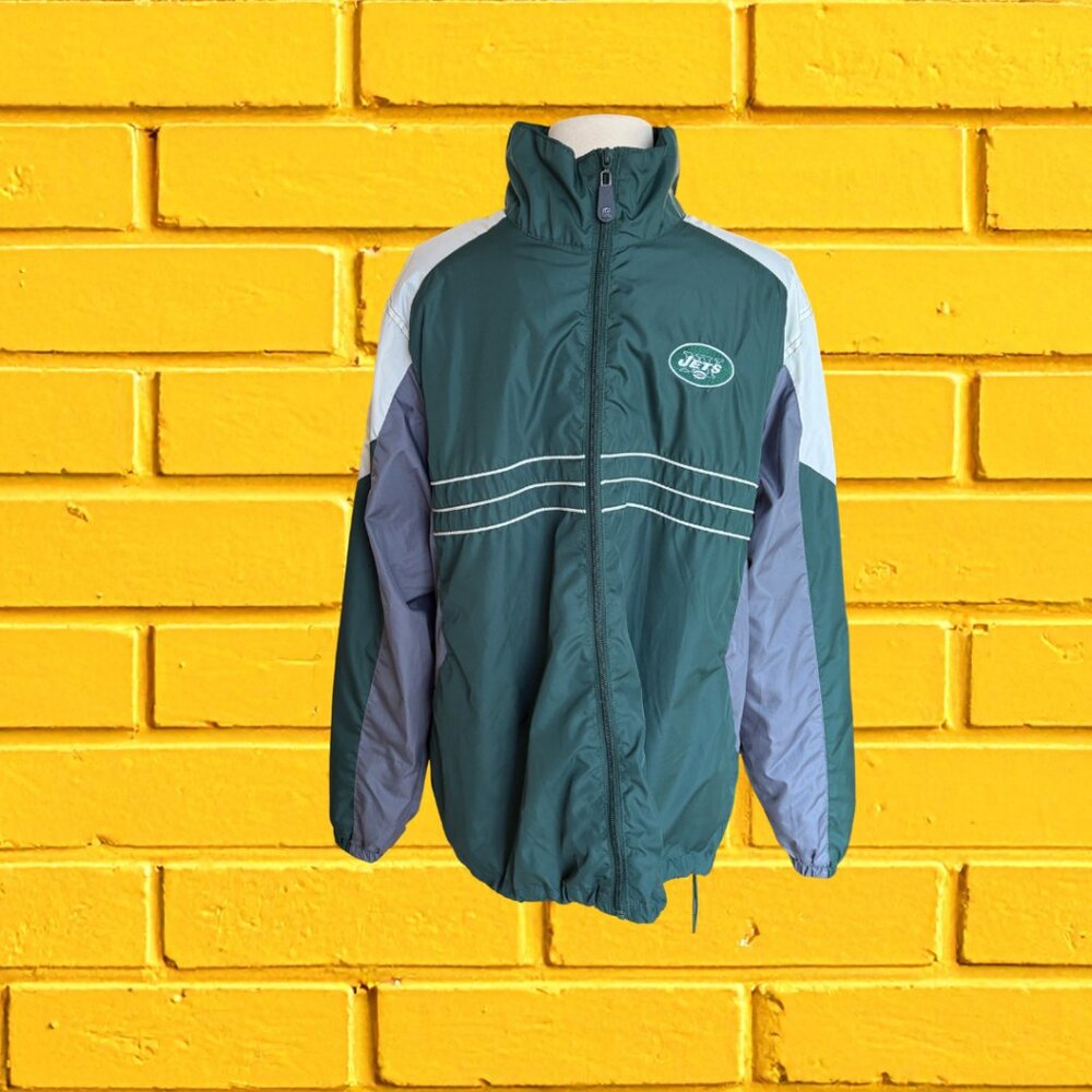 🏈💚 Vintage 2000s New York Jets Windbreaker – Men’s Large 💚🏈